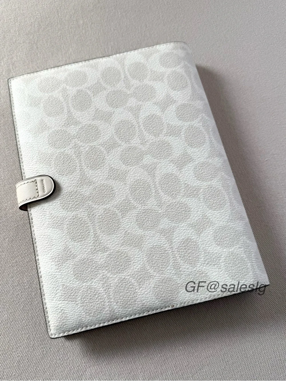 Coach notebook Gift Set Boxed Signature Chalk White/Gold Ready Gift Bundle